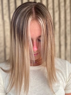 View Hair Color, Foilayage, Blonde, Women's Hair - Jaylin McKinney, Evansville, IN