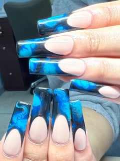 View Hand Painted, Stamps, Color Block, Nail Jewels, Nail Color, Paraffin Treatment, Nails, Nail Finish, Gel, Acrylic, Dip Powder, Nail Shape, Manicure, Nail Length, Nail Style, Nail Art, Reverse French, Accent Nail, Ombré, Stickers, Mix-and-Match - Tracy Nguyen, Morgantown, WV