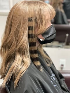 View Hair Color, Beachy Waves, Hairstyle, Layers, Bangs, Women's Hair, Haircut, Long Hair (Mid Back Length), Hair Length, Fashion Hair Color, Blowout - Heidi Anderson, Nashville, TN