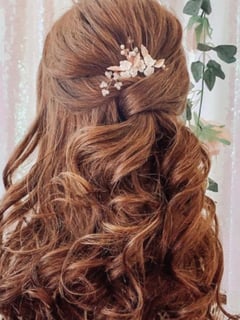 View Women's Hair, Curls, Hairstyle, Bridal Hair, Hair Length, Long Hair (Mid Back Length), Hair Color, Red - Julia Vargas, Peoria, AZ