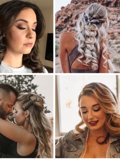 View Hairstyle, Women's Hair, Vintage (Hair), Bridal Hair, Braid (Boho Chic), Beachy Waves, Curls - Emily Connellan, Las Vegas, NV
