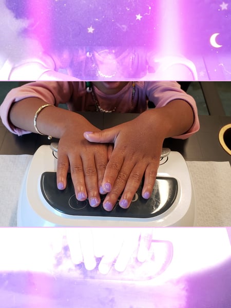 Image of  Nails, Purple, Round, Nail Color, Nail Length, Manicure, Nail Finish, Basic Nail Polish, Short, Nail Shape, Nail Service Type