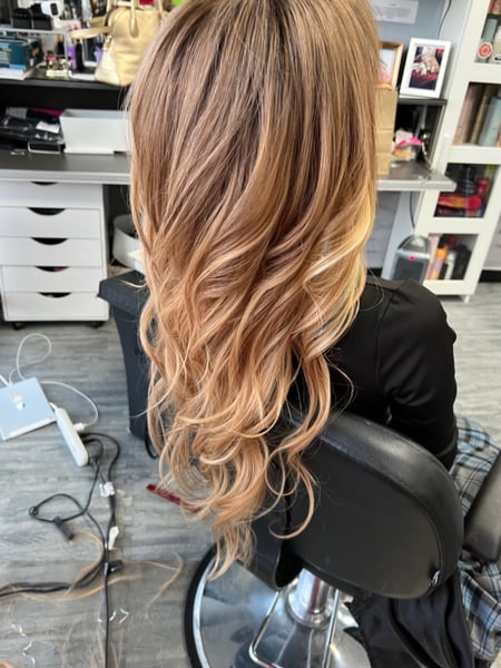 Image of  Women's Hair, Highlights, Hair Color, Long, Hair Length, Layered, Haircuts, Beachy Waves, Hairstyles, Hair Extensions, Permanent Hair Straightening