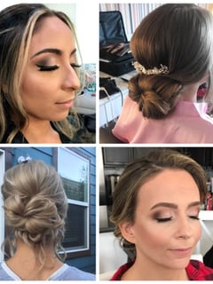 View Makeup, Technique, Gold, Glitter, Airbrush, Colors, Brown, Look, Bridal, Light Brown, Skin Tone, Fair - Emily Connellan, Las Vegas, NV