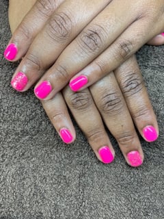 View Nails, Gel, Nail Finish, Manicure, Pink, Nail Color, Accent Nail, Nail Style - Tia Dixon, Chicago, IL