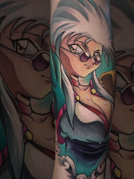 Image of  Tattoos, Tattoo Style, Tattoo Bodypart, Anime, Cartoon, Neo Traditional, Arm , Forearm 