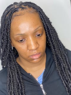 View Locs, Hairstyles, Women's Hair, Hair Extensions, Boho Chic Braid, Braids (African American) - Faith Ferguson, Houston, TX