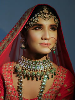 View Makeup, Olive, Skin Tone, Bridal, Look, Gold, Colors, Brown, Pink - Lavisha Madani, Delhi, IA