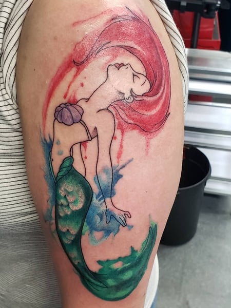 Image of  Tattoos, Tattoo Style, Tattoo Bodypart, Watercolor, Arm 