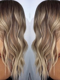 View Balayage, Hairstyle, Beachy Waves, Haircut, Layers, Hair Length, Long Hair (Mid Back Length), Hair Color, Women's Hair - Lindsay Winowich, Clearwater, FL