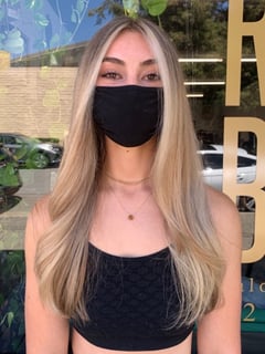 View Women's Hair, Balayage, Hair Color, Blonde, Brunette, Color Correction, Foilayage, Full Color, Highlights, Ombré, Hair Length, Medium Length, Long, Layered, Haircuts - Michelle Alikhani, San Francisco, CA