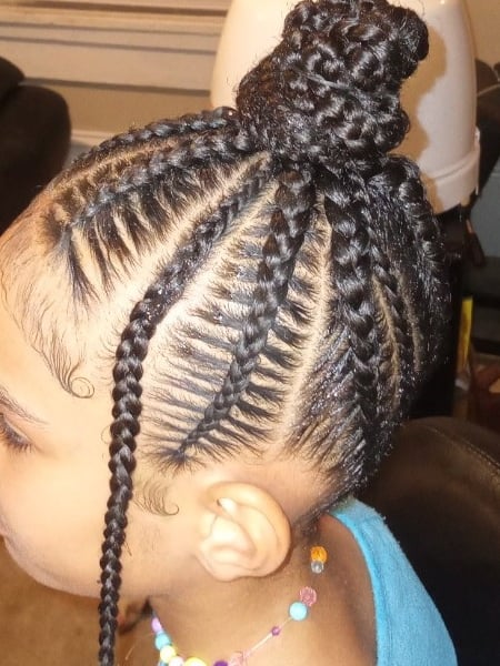 Image of  Women's Hair, Braids (African American), Hairstyles, Updo, 4C, Hair Texture