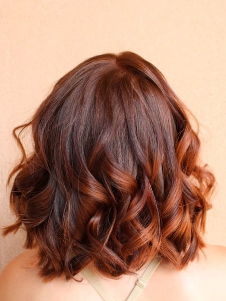 Image of  Women's Hair, Full Color, Hair Color, Short Chin Length, Hair Length, Bob, Haircuts