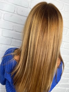 View Women's Hair, Hair Color, Balayage, Fashion Color, Red, Long, Hair Length, Haircuts - Nika Radomskaya , Philadelphia, PA