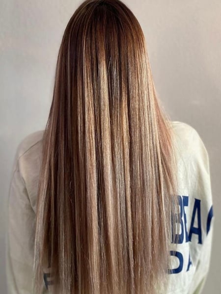 Image of  Beachy Waves, Hairstyles, Women's Hair, Straight, Hair Color, Foilayage, Highlights, Ombré, Blonde, Balayage