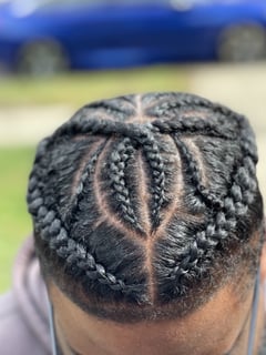 View Braids (African American), Hairstyles, Men's Hair - Alijah Francois, Dacula, GA