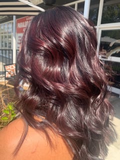 View Women's Hair, Hair Color, Balayage, Red, Hair Length, Long, Hairstyles, Beachy Waves - Melissa Sherwood, Stockton, CA
