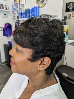 View Women's Hair, Hair Length, Pixie, Short Ear Length, Hair Restoration, Hair Treatment/Restoration - Michele Moon, Indianapolis, IN