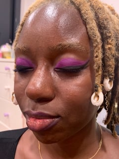 View Makeup, Black Brown, Skin Tone, Evening, Look, Purple, Colors, Black - Crystal E Lopez, New York, NY