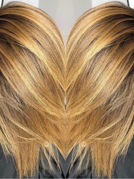Image of  Women's Hair, Blonde, Hair Color, Straight, Hairstyles, Blowout, Natural