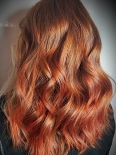 View Full Color, Hairstyles, Beachy Waves, Hair Length, Long, Red, Hair Color, Women's Hair - Bianca , Denver, CO