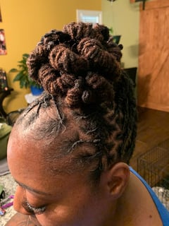 View Natural, Bridal, Braids (African American), Locs, Updo, Women's Hair, Hair Length, Long, Vintage, Hairstyles - Nadiria Blowe, Atlanta, GA