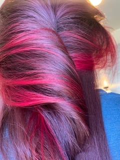View Women's Hair, Red, Hair Color, Fashion Hair Color, Long Hair (Mid Back Length), Hair Length - Christina Weixler, Louisville, KY