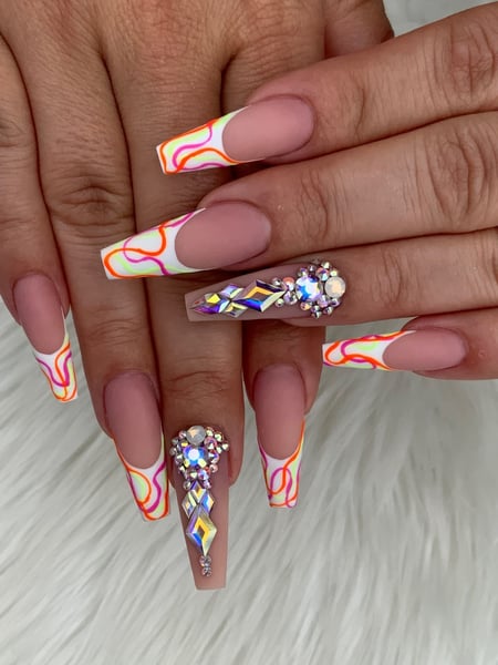 Image of  Short, Nail Length, Nails, Medium, Long, XL, XXL, Nail Art, Nail Style, Color Block, Nail Jewels, Hand Painted, Stamps, French Manicure, Mirrored, Ombré, Accent Nail, Stickers, Mix-and-Match, Paraffin Treatment, Treatment, Nail Color, White, Manicure, Nail Finish, Acrylic, Gel, Pedicure, Nail Shape, Coffin, Almond, Stiletto, Oval