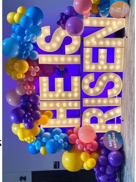 Image of  Balloon Decor, Arrangement Type, Balloon Garland, Balloon Arch, Event Type, Birthday, Baby Shower, Wedding, Graduation, Holiday, Valentine's Day, Corporate Event, School Pride