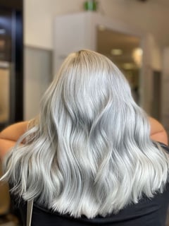 View Hair Color, Silver, Fashion Color, Women's Hair - Jackie Mondragon, Mountain View, CA
