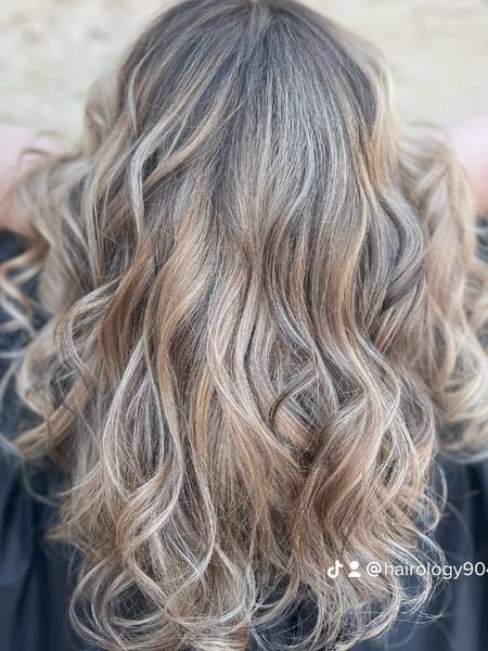 Image of  Haircuts, Blonde, Balayage, Women's Hair, Hair Color, Layered, Curly, Men's Hair, Hair Color, Fashion Color , Blonde, Highlights