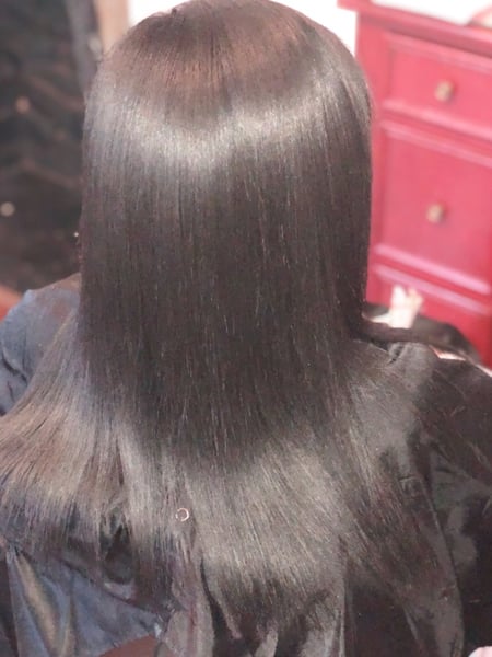 Image of  Women's Hair, Blowout, Silk Press, Permanent Hair Straightening