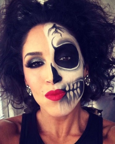 Image of  Makeup, Black, Colors, Red, White, Halloween, Look