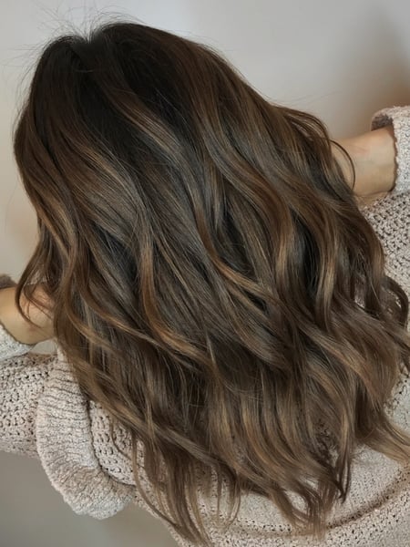 Image of  Haircuts, Balayage, Brunette, Blowout, Long, Hairstyles, Beachy Waves, Women's Hair, Hair Color, Highlights, Layered, Hair Texture, Hair Length, Medium Length, Men's Hair, Haircut, 2A, Hairstyles, Hair Color, Brunette, Blowout, Highlights, Long Hair