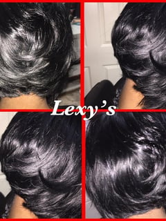 View Women's Hair, Weave, Hairstyles, Hair Extensions, Shaved, Layered, Bangs, Bob, Haircuts, Hair Length, Short Chin Length - Alexia Matthews, Lake Charles, LA