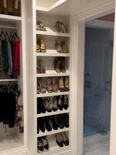 View Shoe Shelves, Closet Organization, Professional Organizer - Regina Leeds, Laguna Beach, CA