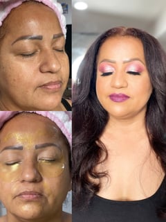 View Skin Treatments, Makeup, Skin Tone, Olive, Colors, Glitter, Purple, Pink, Skin Treatments, Facial - Kenia Ibarra, Galena Park, TX