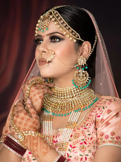View Makeup, Light Brown, Skin Tone, Bridal, Look, Black, Colors, Glitter, Gold - Lavisha Madani, Delhi, IA