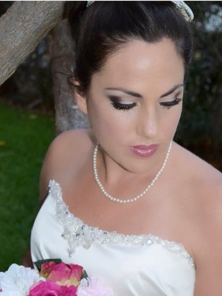 Image of  Makeup, Olive, Skin Tone, Fair, Daytime, Look, Glam Makeup, Bridal, Airbrush, Technique