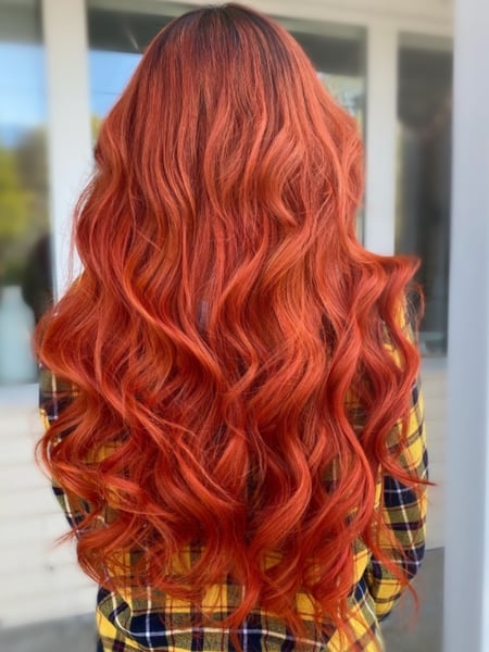 Image of  Women's Hair, Hair Color, Beachy Waves, Hairstyles, Hair Extensions, Long, Hair Length, Red