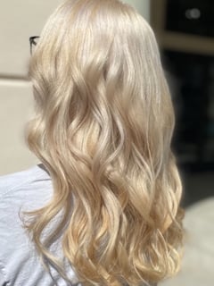 View Hairstyle, Curls, Blonde, Hair Color, Women's Hair - Ashley Metzger, Orlando, FL
