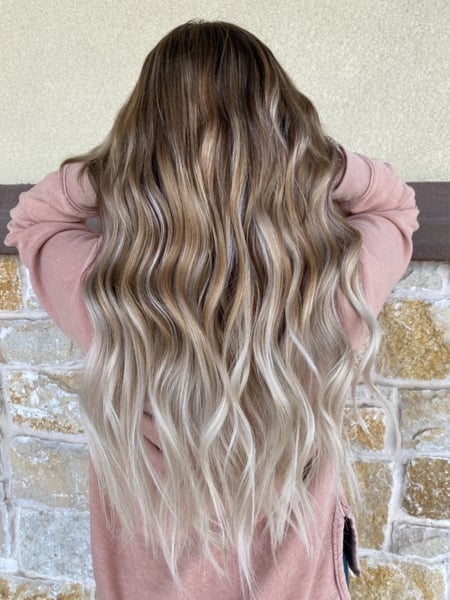 Image of  Women's Hair, Blowout, Hair Color, Balayage, Blonde, Brunette, Black, Color Correction, Fashion Color, Foilayage, Full Color, Highlights, Ombré, Silver, Red, Hair Length, Haircuts, Hairstyles, Permanent Hair Straightening