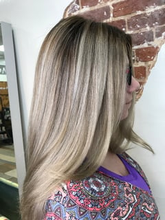 View Layered, Haircuts, Women's Hair, Blowout, Straight, Hairstyles, Highlights, Hair Color, Balayage, Foilayage, Long, Hair Length - Spencer Sherrard, Frederick, MD