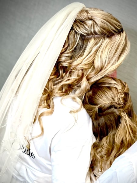Image of  Women's Hair, Blowout, Hair Color, Balayage, Black, Blonde, Brunette, Color Correction, Fashion Color, Foilayage, Full Color, Highlights, Ombré, Red, Hair Length, Silver, Updo, Hairstyles, Natural, Bridal