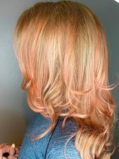 View Women's Hair, Balayage, Hair Color, Red, Fashion Color, Long, Hair Length, Layered, Haircuts, Beachy Waves, Hairstyles - Melissa , Washington, DC