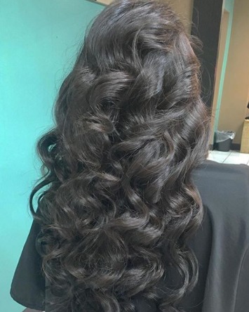 Image of  Women's Hair, Brunette, Hair Color, Long, Hair Length, Bridal, Hairstyles