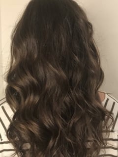 View Women's Hair, Hairstyle, Beachy Waves, Hair Length, Long Hair (Mid Back Length), Hair Color, Brunette Hair - carlie , Franklin, TN