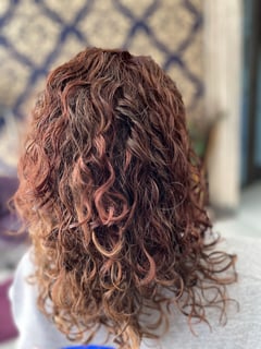 View Curly, Haircuts, Women's Hair, Red, Hair Color, Shoulder Length, Hair Length - Kathryn Eastley, South Jordan, UT