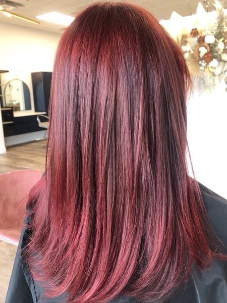 Image of  Women's Hair, Hair Color, Fashion Color, Red