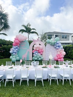 View Balloon Decor, Pastel, Colors, Birthday, Event Type, Balloon Arch, Balloon Wall, Arrangement Type - Belkis Menjivar, Pembroke, FL